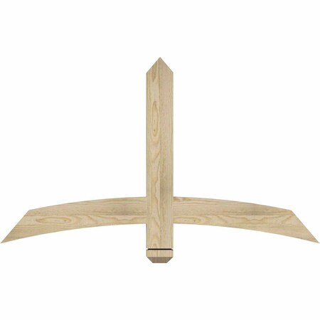 Ekena Millwork Bellingham Rough Sawn Timber Gable Bracket, Douglas Fir, 48"W x 28"H x 2"D x 4"F, 14/12 Pitch GBW048X28X0204BEL00RDF